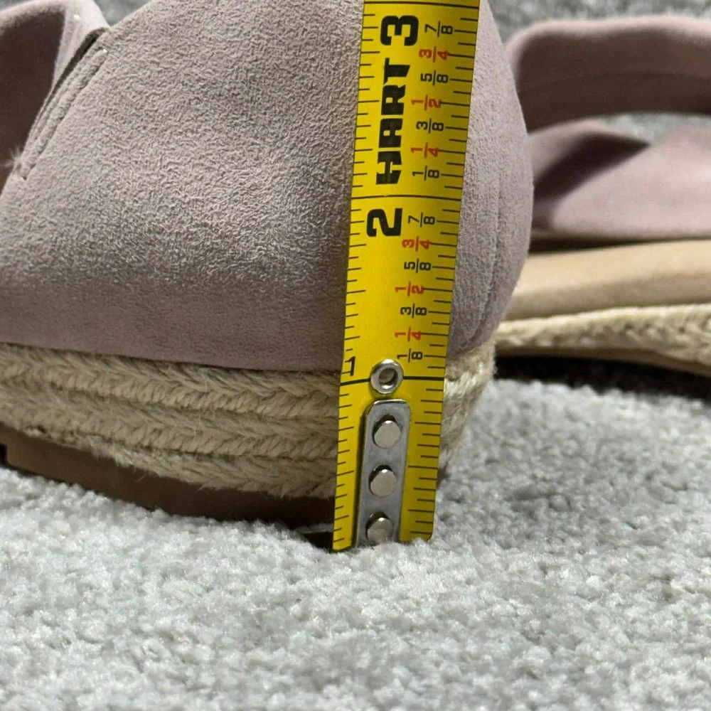 Alex Marie Espadrille Wedge Sandals Leather Mauve‎ Taupe Strappy - Women Size 9M